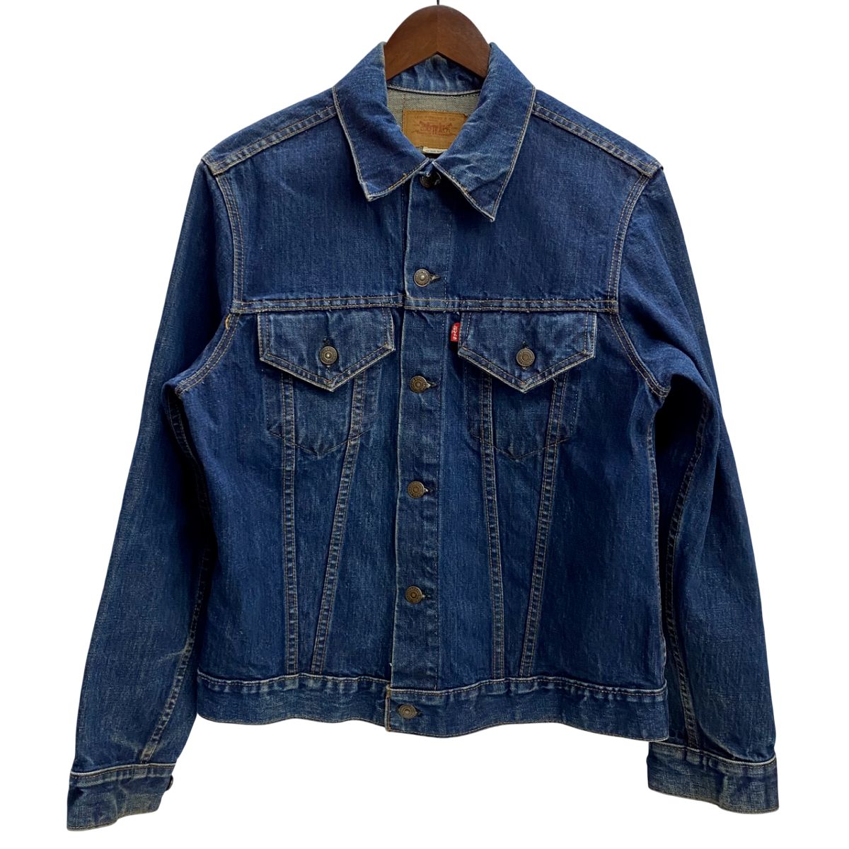 【格安，SALE】 リーバイス Levi's 70's 70505 BIG E ケアタグ 濃紺 USA製 デニム ジャケット ブルー 40サイズ 201MT-4718 VB Gジャン・デニムジャケット