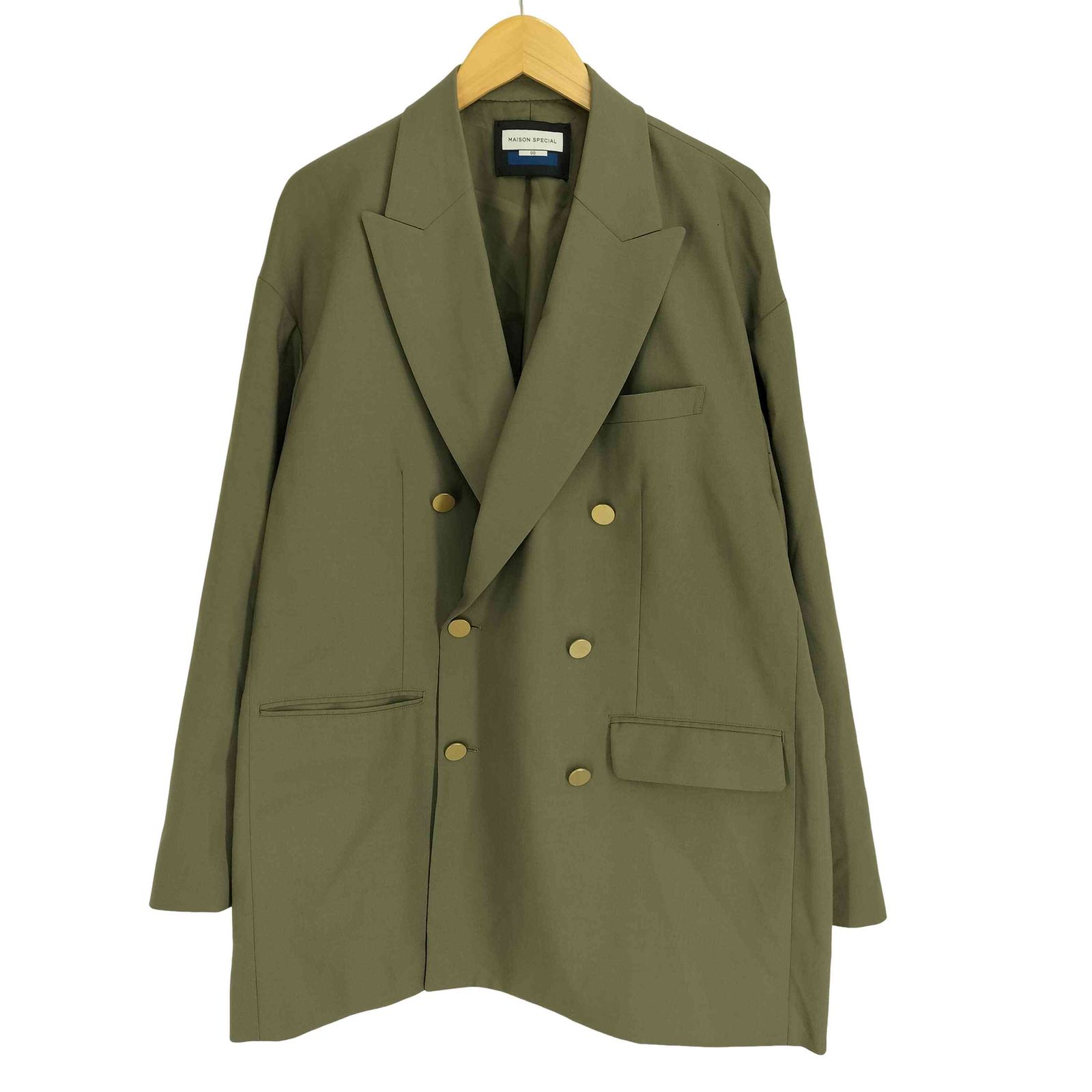 メゾン MAISON SPECIAL CORDURA Wool Prime-Over G Button Double Blazer メンズ 00