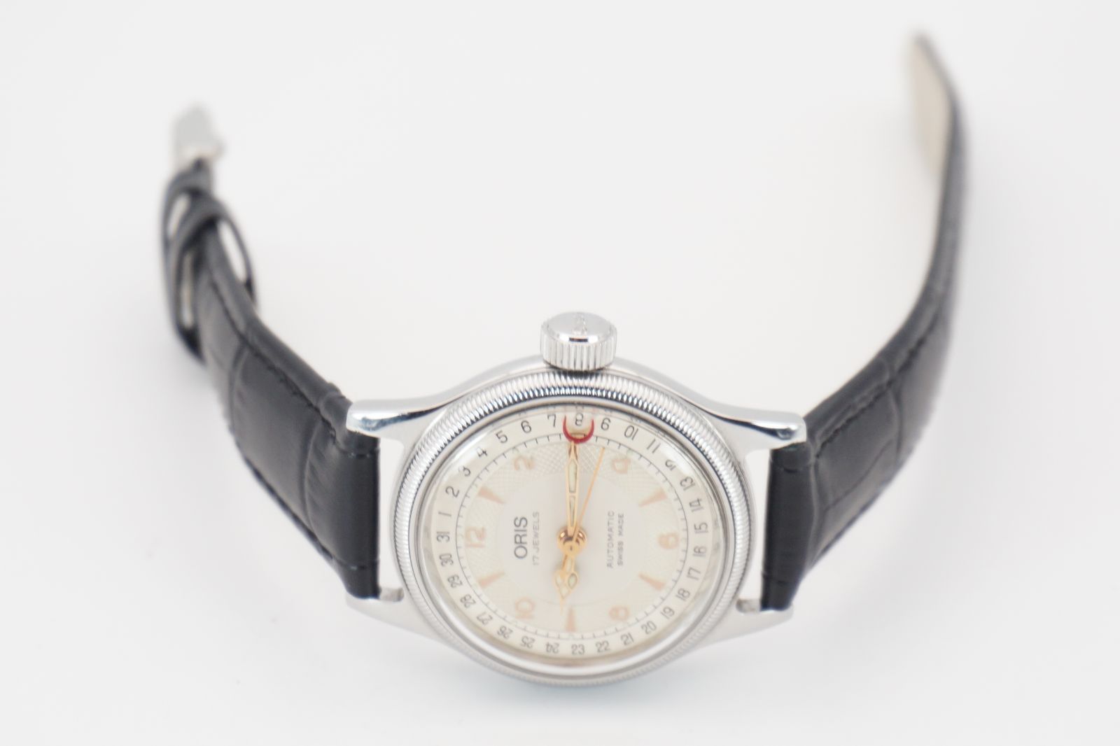  稼動品 ストラップ オリス ORIS ビッグクラウン ポインターデイト 7400B 自動巻き シルバー文字盤 ユニセックスウォッチ 売れ筋 自動巻き時計 腕時計(アナログ)