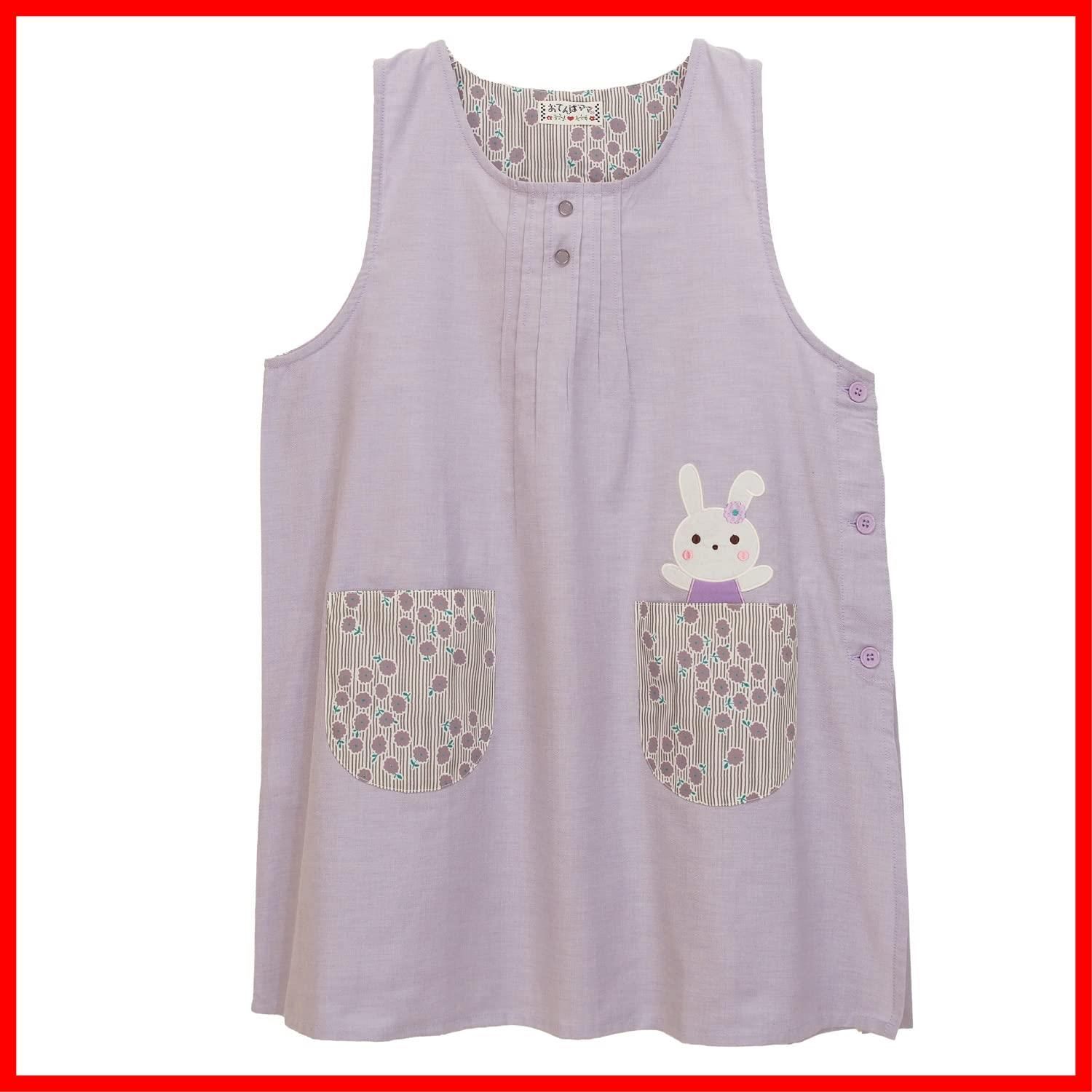 数量 保育園 保育士 幼稚園 かわいい おてんばママ アップリケ 刺繍 エプロン サイドボタン ポケット付き ニシキ レディース チュニック