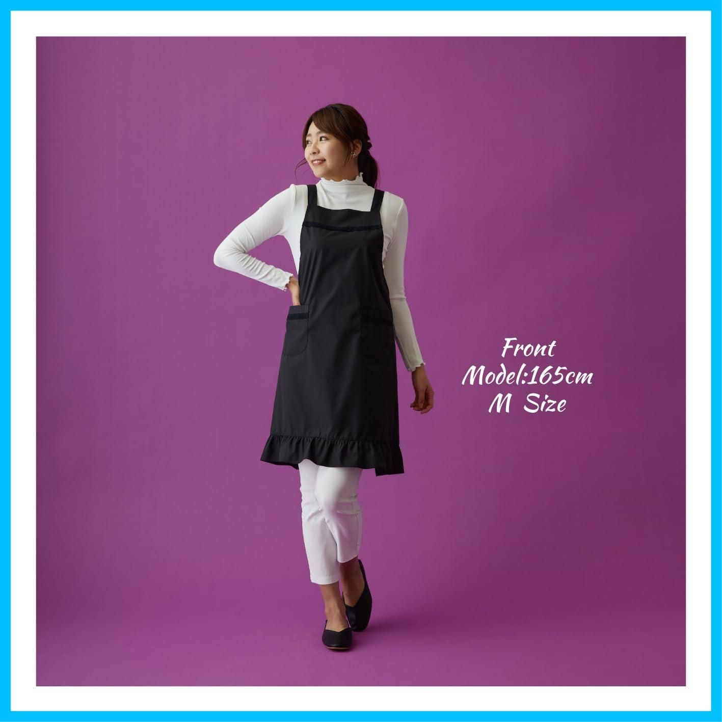  在庫 L M カフェ レトロ フリル レディース ホワイト 白 ブラック 黒 シンプル 葬式 大掃除 無地 おしゃれ かわいい 礼装用 レース 洋サロン サロンエプロン フォーマル 冠婚葬祭 バッククロス エプロン HoowLet エプロン キッズファッション小物