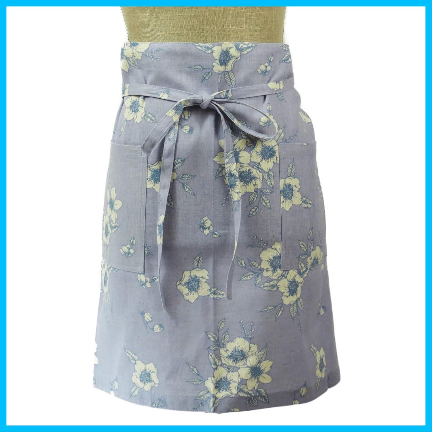 新着商品 マリオン パープル ギャルソンエプロン QS-255-21 フレンズヒル 麻混生地