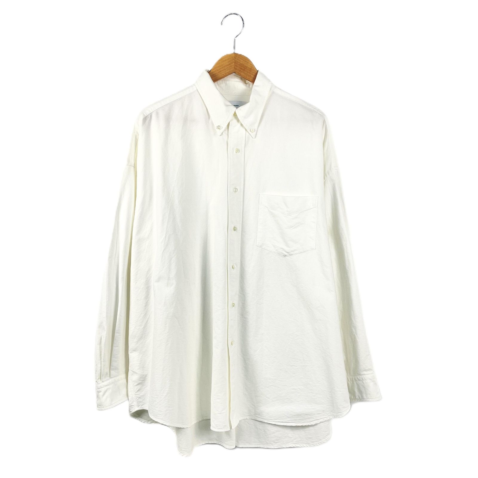 GRAPHPAPER グラフペーパー 23 SS GM231-50229B OXFORD OVERSIZED B.D SHIRT オックスフォードシャツ 長袖シャツ Fサイズ ホワイト