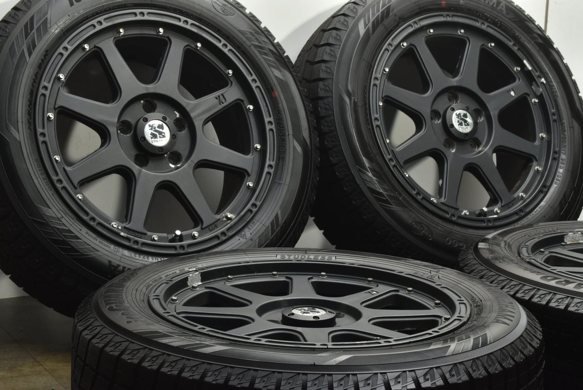 【バリ溝】MLJ エクストリームJ 17in 7.5J +38 PCD114.3 ヨコハマ アイスガード iG60 215/60R17 アルファード カローラクロス オデッセイ