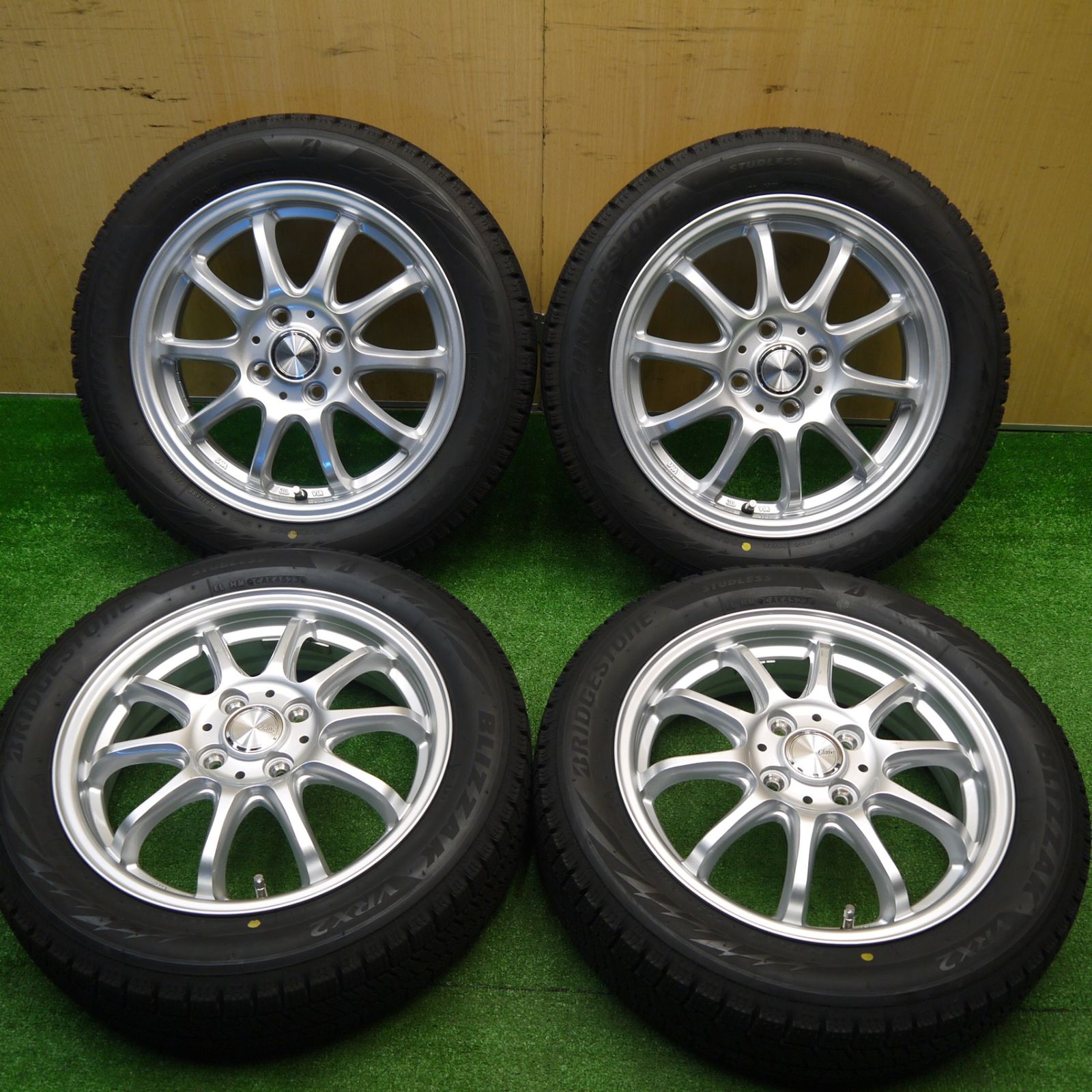 バリ溝 23年 キレイ ほぼ10分 スタッドレス 165 60 R 15 ブリヂストン ブリザック VRX 2 Claire クレール 15インチ ソリオ ハスラー 等 PCD 100 4 H ス