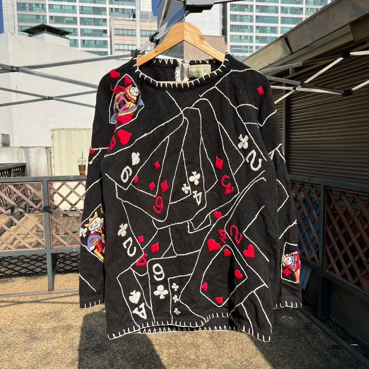 ヴィンテージ トランプ カード コットン ニット ONE PIECE