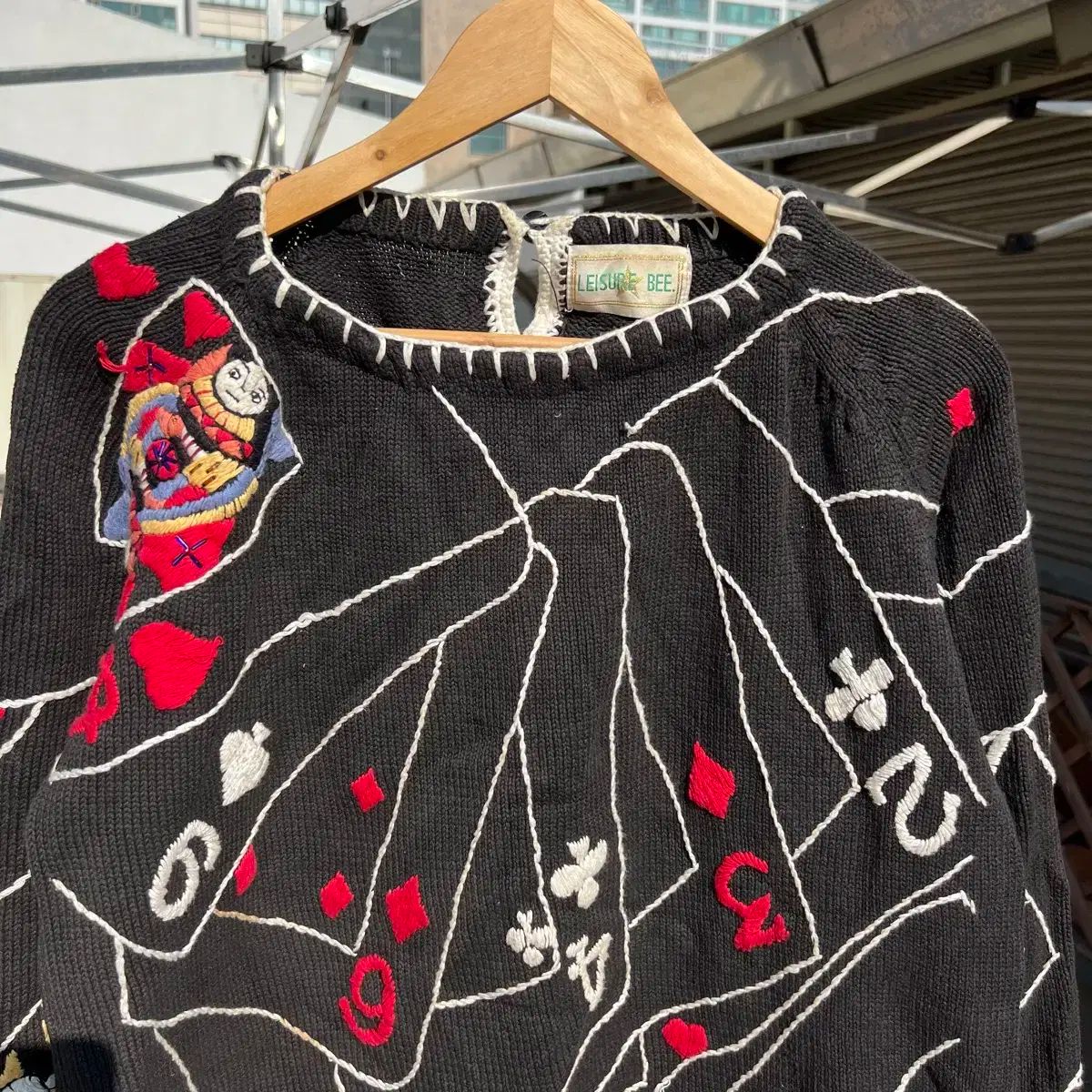 ヴィンテージ トランプ カード コットン ニット ONE PIECE