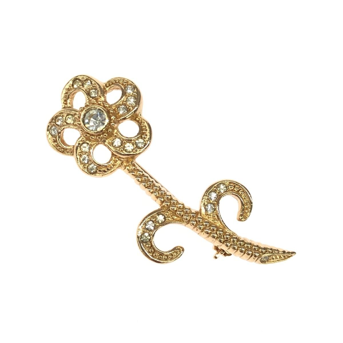 Christian Dior クリスチャンディオール ブローチ フラワーモチーフ