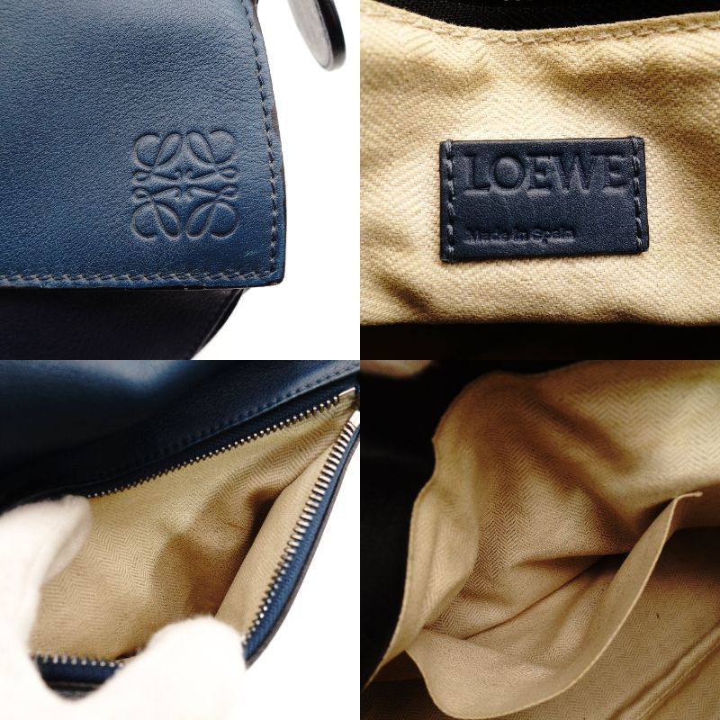 ロエベ LOEWE パズルバッグ ミディアム ハンドバッグ レザー ブルー×パープル×ブラック 2way ショルダー 7-10-272 WWW_SMP1DAWEKUDUS_SCH_ID