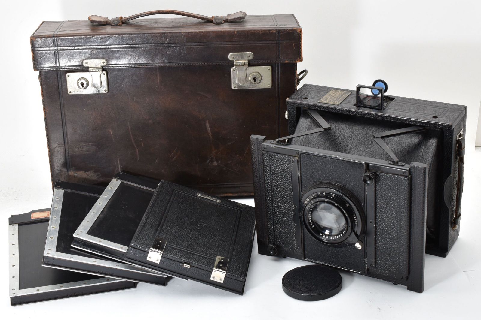 品 Goerz Anschutz Ango ゲルツ アンシュッツ アンゴー C.P.GOERZ DOGMAR 19.5cm F4.5 大判フィルムカメラ 大手札判 9×12 現状 ジャンク品#3401