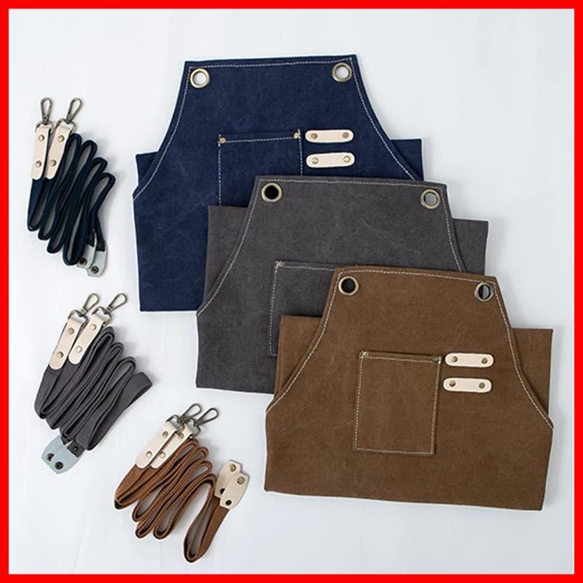 男女兼用 で厚手のキャンバスエプロン