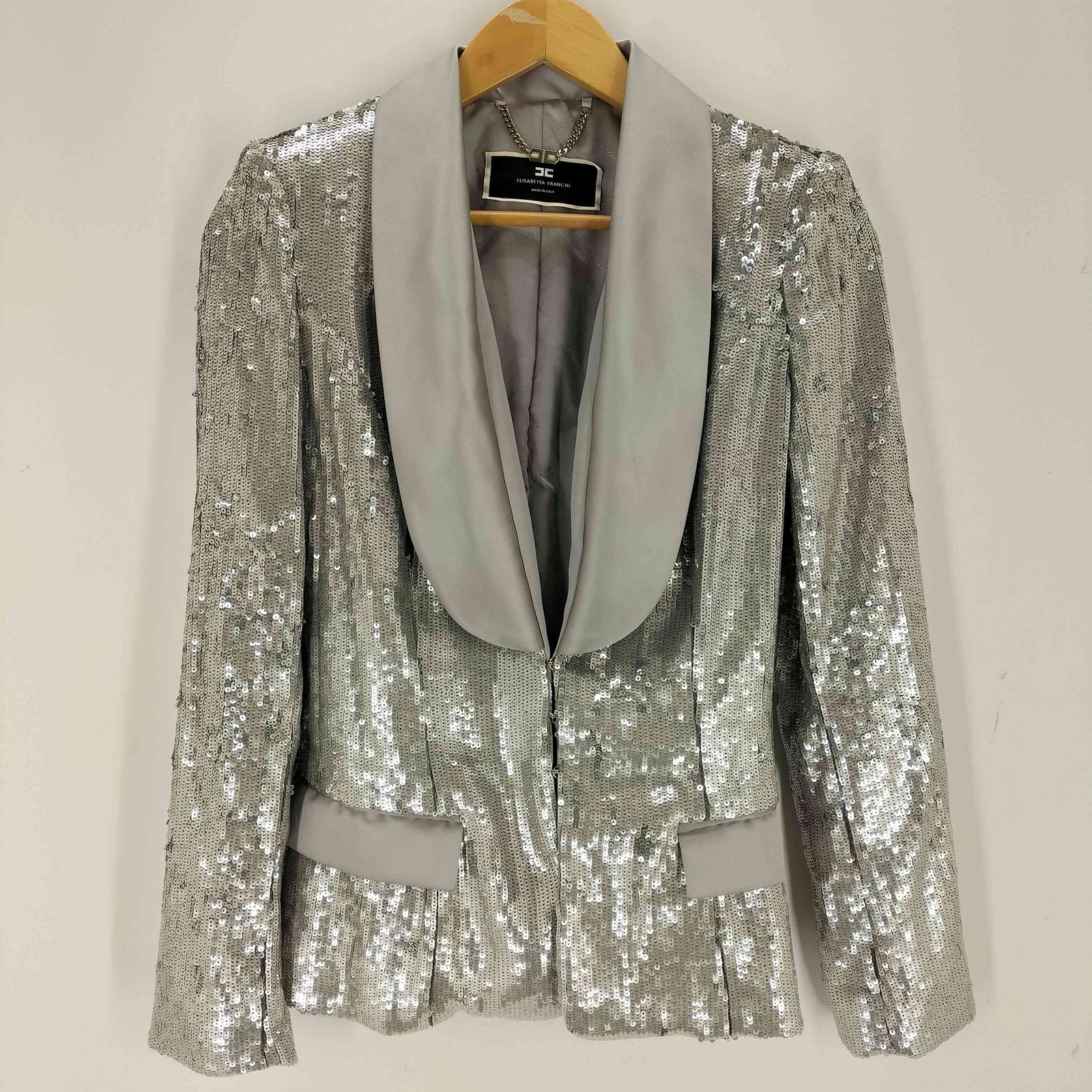 ユーズドフルギ 古着 elisabetta franchi スパンコールセットアップ レディース 40