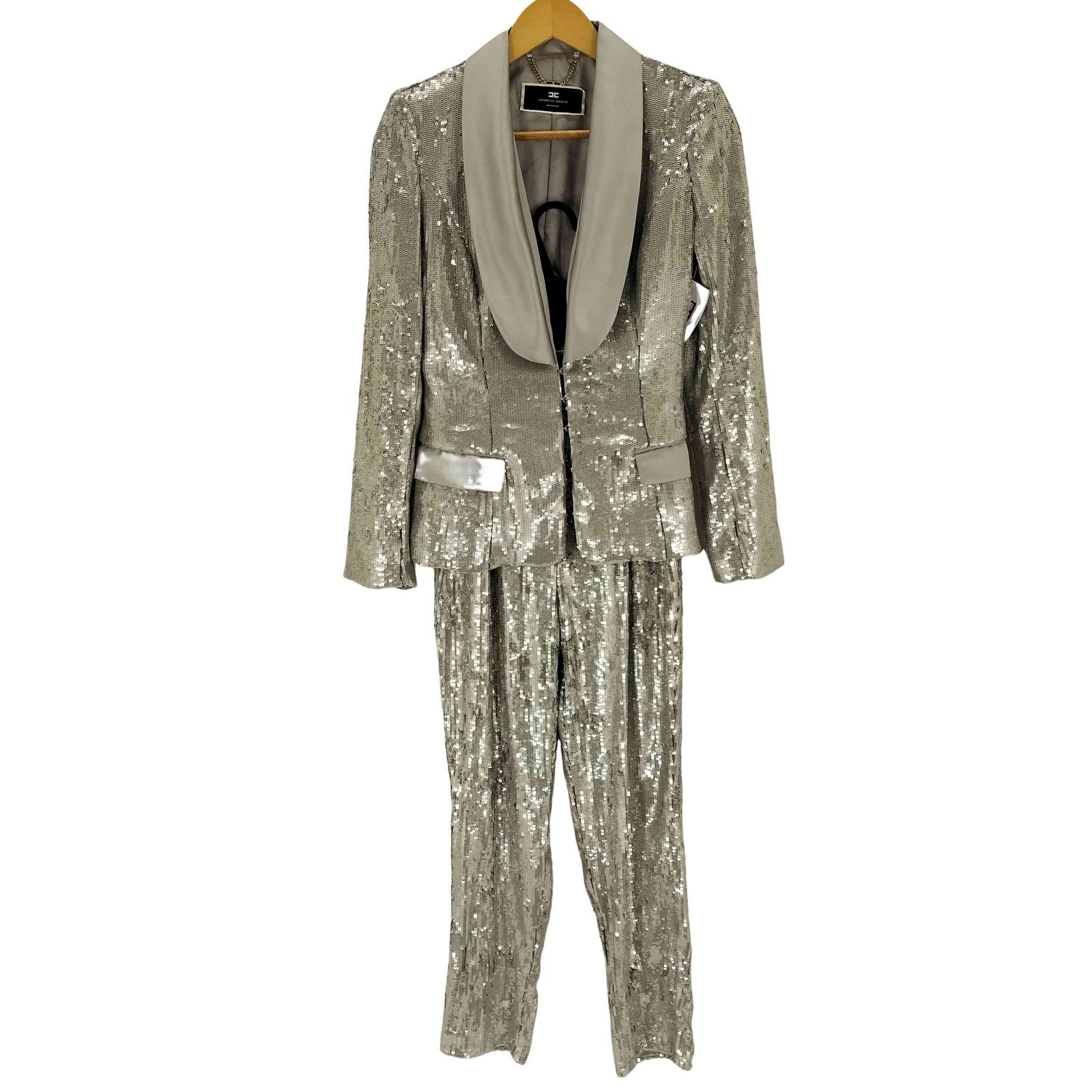 ユーズドフルギ 古着 elisabetta franchi スパンコールセットアップ レディース 40