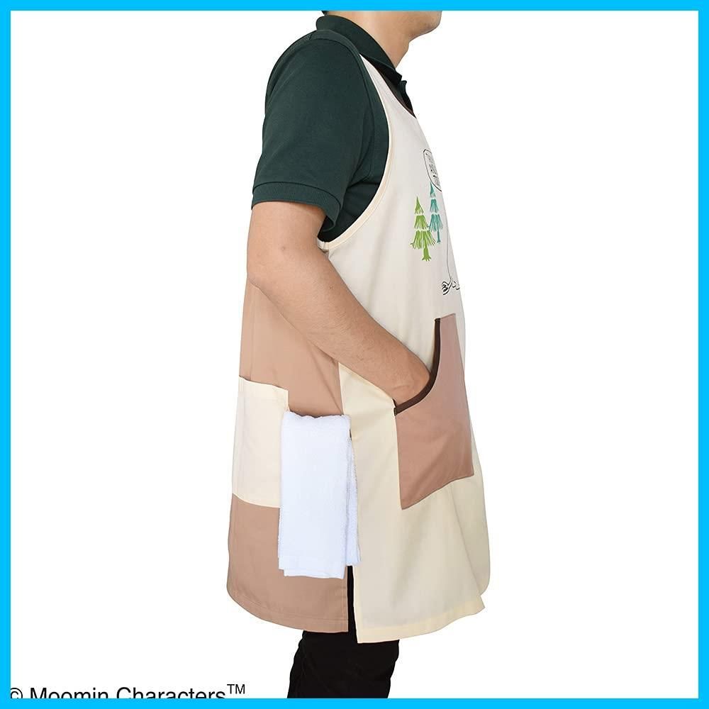 商品 ムーミンエプロン ユニセックスタイプ セントレディス ムーミン＆スナフキン ブラウン ベージュ ST-IM 0053