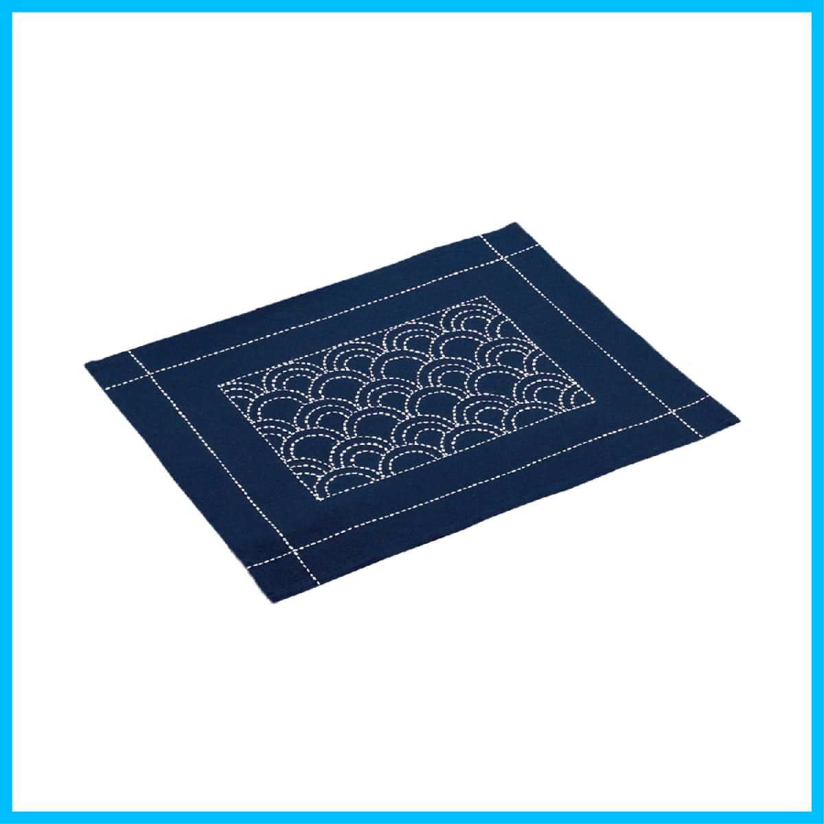 商品 165本の刺し子キット ランチョンマット オリムパス製絲 青