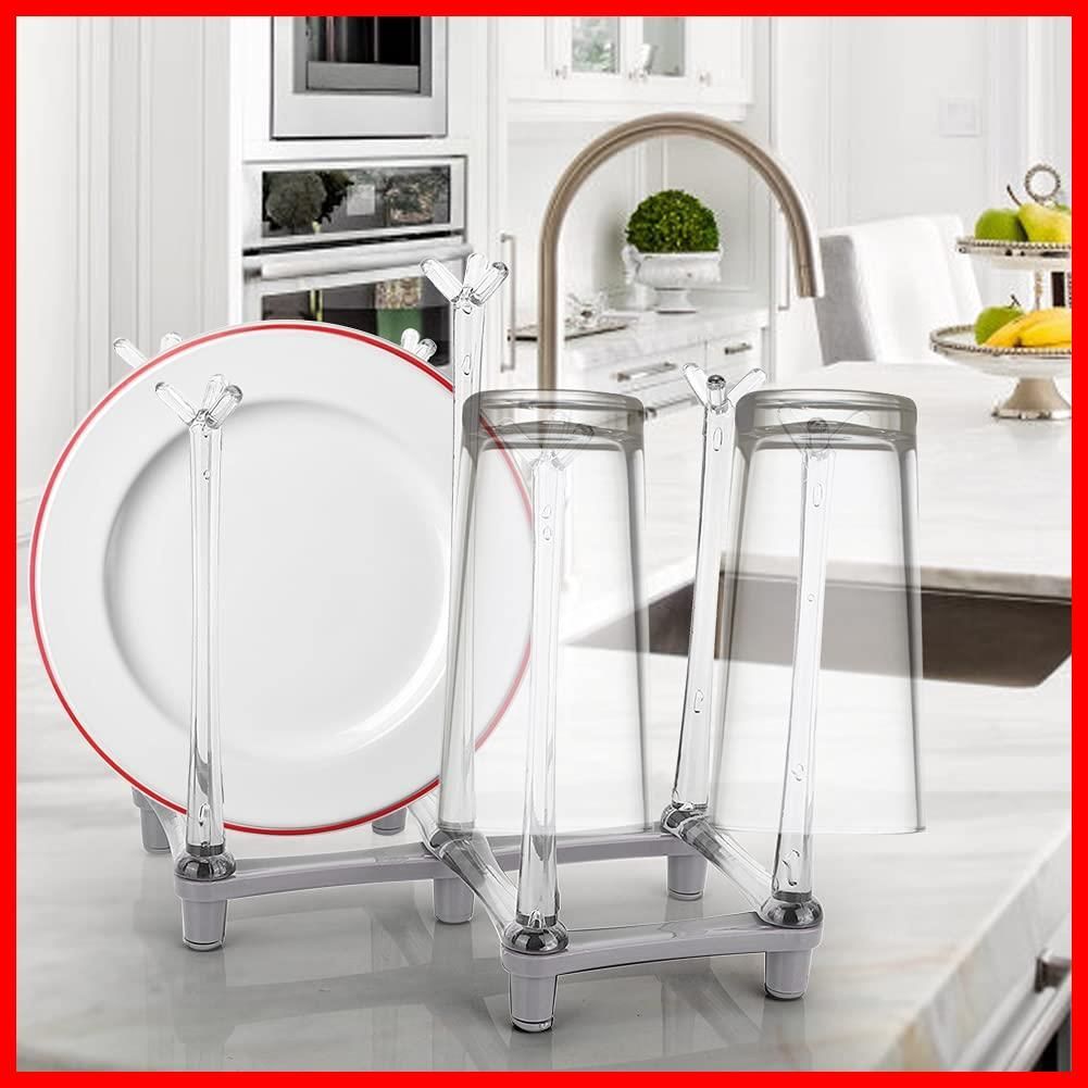 商品 ドリンクグラスやスポーツボトル水切り用 グラススタンド キッチン用 コップ水切り ボトル物干しラック 省スペース 格納式カップ乾燥ラック 折りたたみ ライトグレー カップスタンド コップホルダー WWW_OPDRERGINERDOGAN_COM