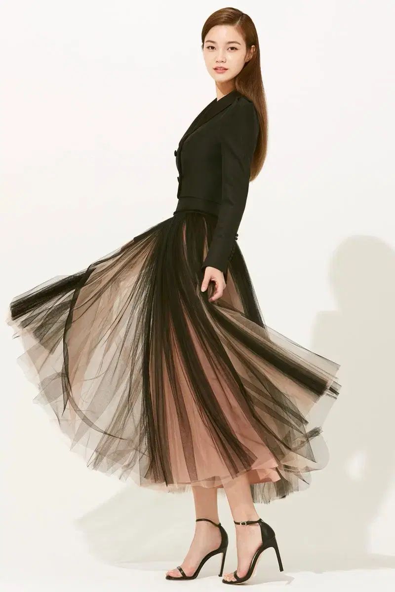 アボアボ ウール シルク チュール スカート