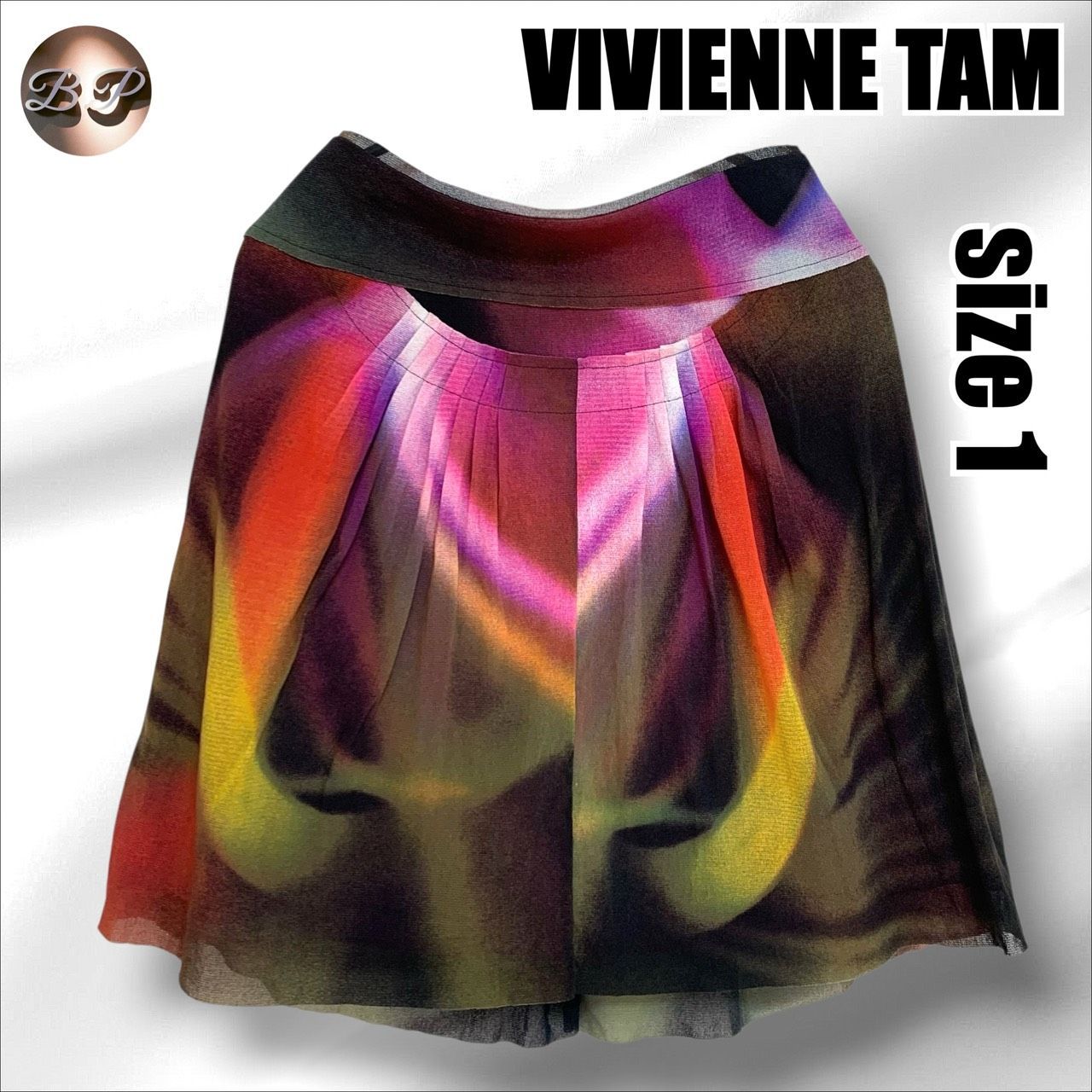 VIVIENNE TAM ヴィヴィアン タム スカート サイズ1 総柄 ピンク オレンジ イエロー レディース