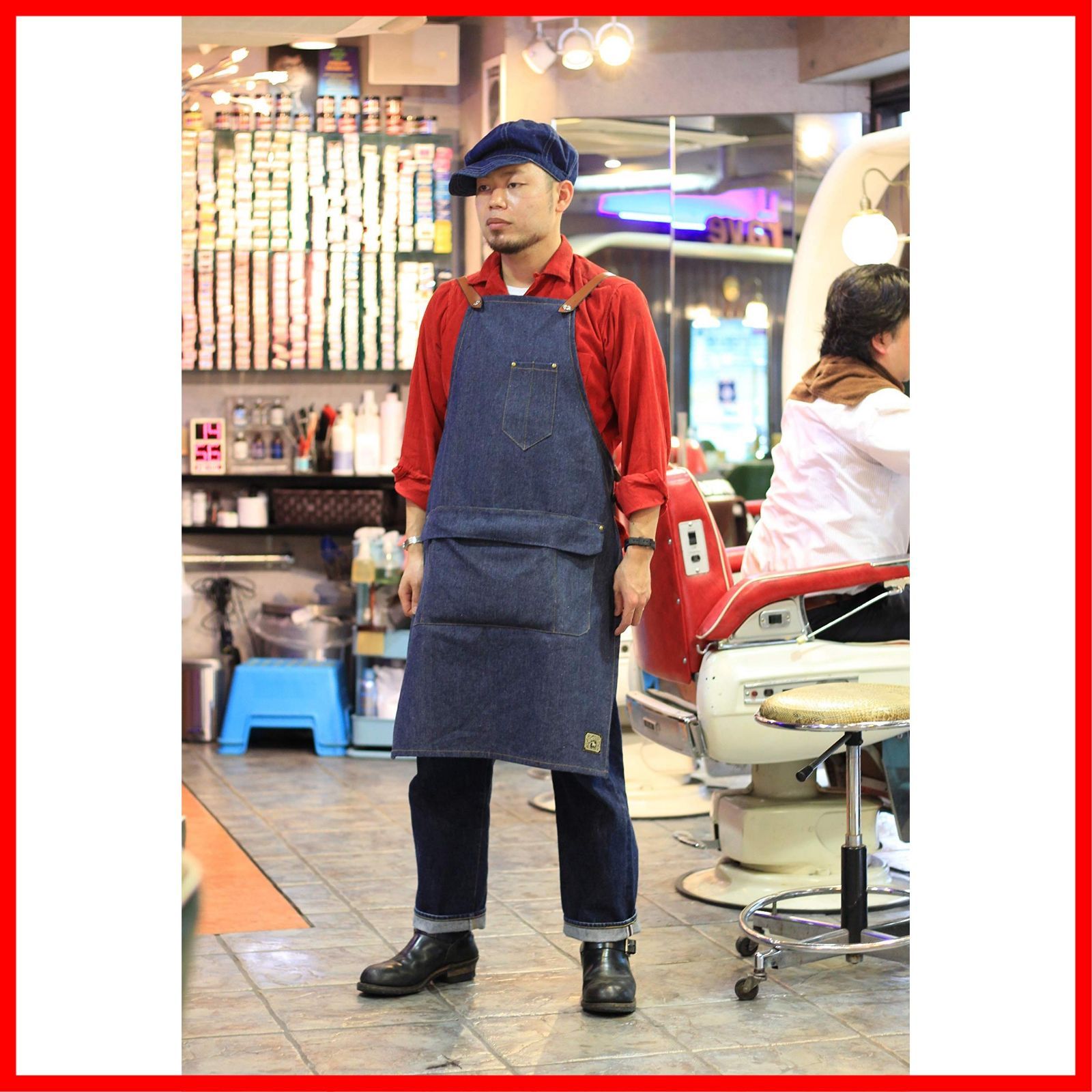 在庫 KNIGHT ROYAL TOKYO 理容室 Type4 美容室 デニムエプロン BARBER GRIMSTEADS Lサイズ WWW_OPDRERGINERDOGAN_COM
