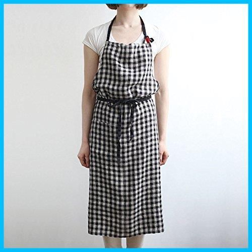 在庫 e Lina フルエプロン Lino マノン レティシア ノワール A691 エプロン かわいい シンプル ナチュラル 前掛け リーノ エ リーナ リネン