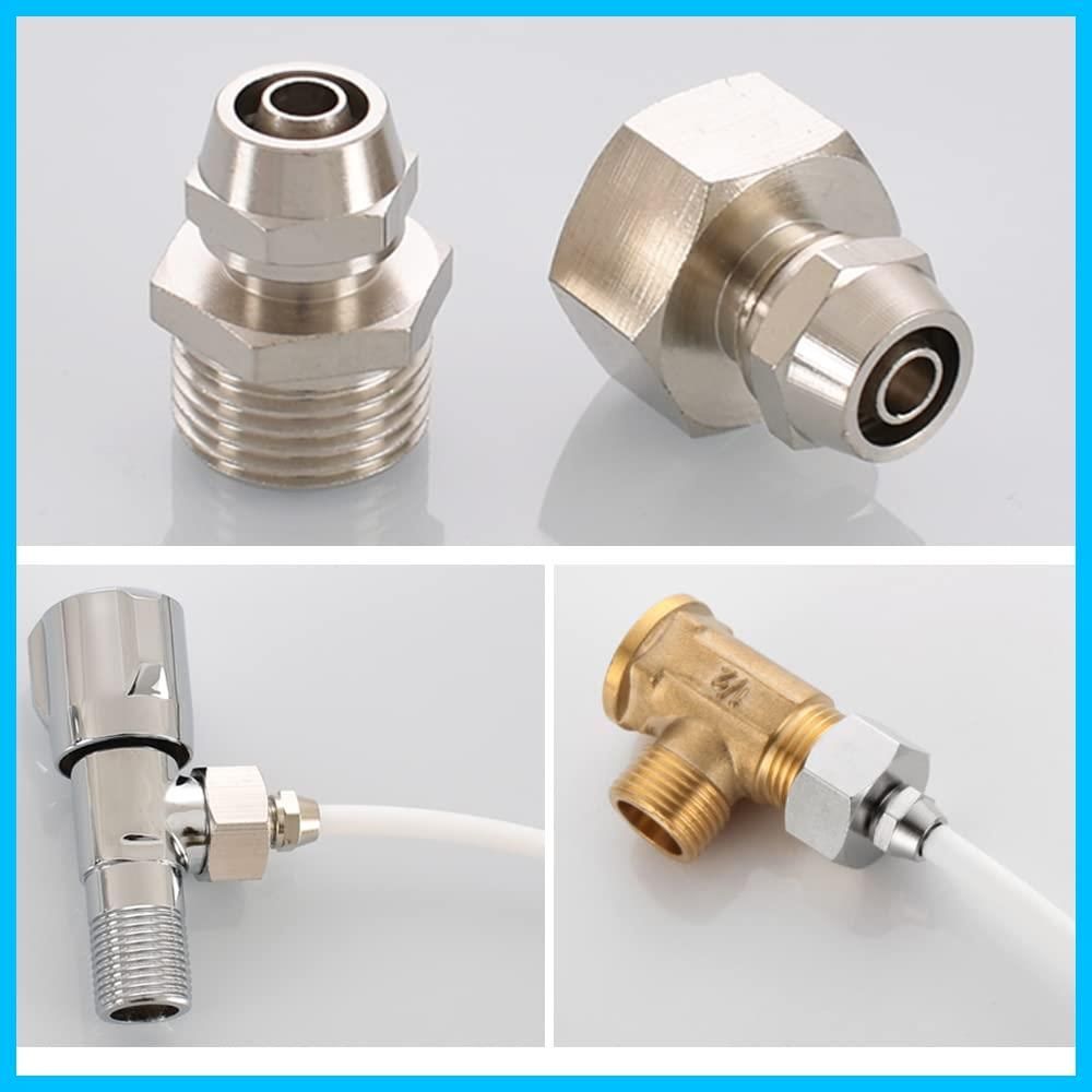 給水フィルター浄水器パイプホースフィッティングを接続するためのスレッドチューブアダプター