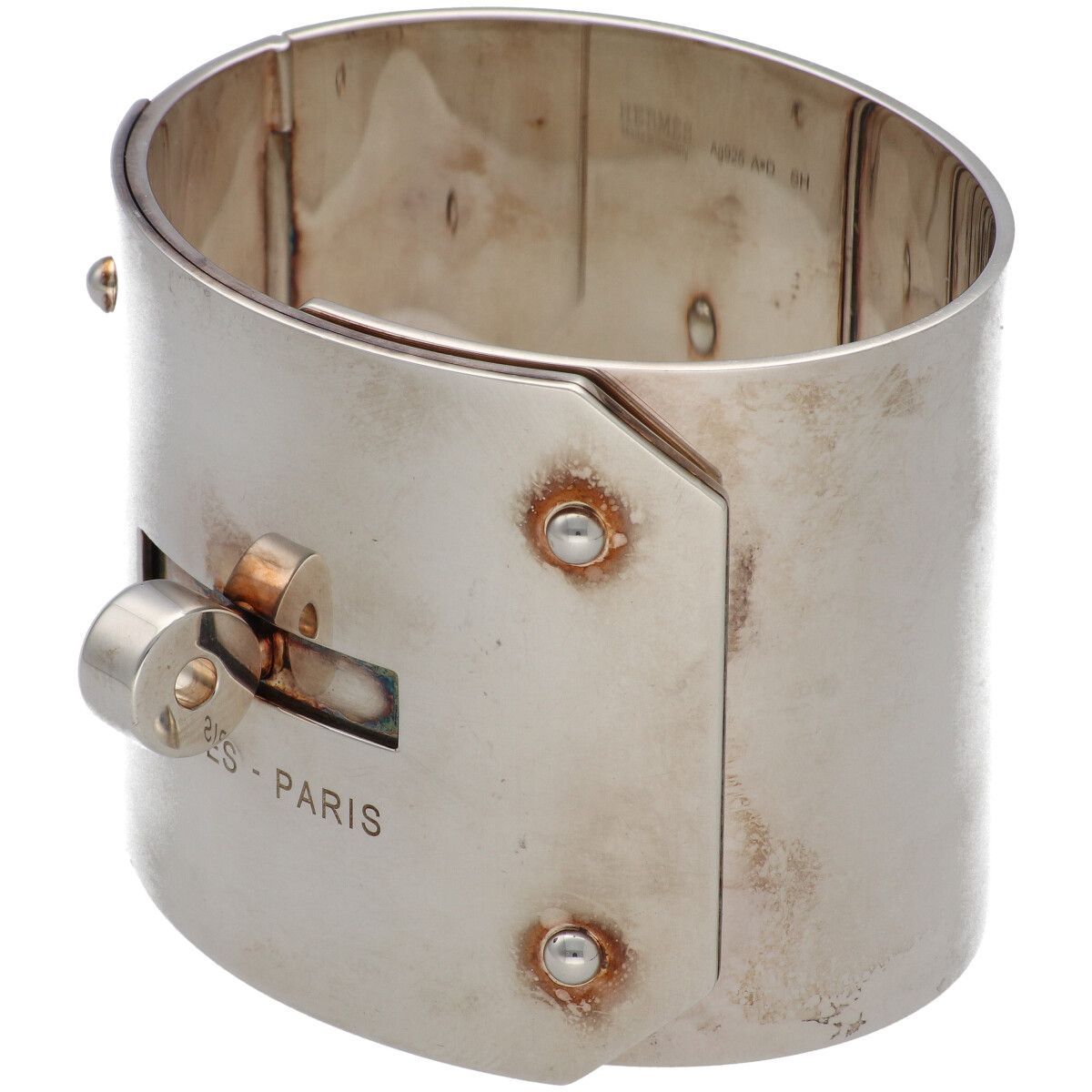 HERMES エルメス ケリーバングル SV 925 シルバー ブレスレット メンズ レディース AO