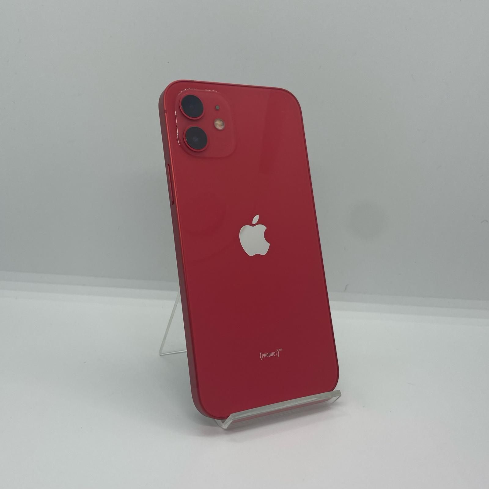 【全額返金保証】【最速発送】 iPhone 12 128GB (PRODUCT)RED Softbank 白ロム 動作確認済 77%