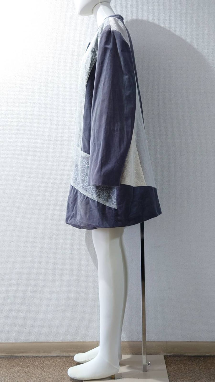 Chico s Lace Switching ベロアコート サイズ3