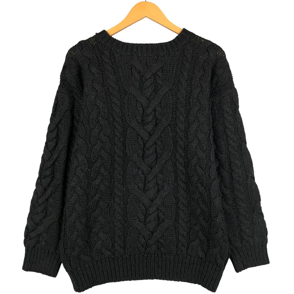 古着 TROUSERS UP モヘア混 ケーブル編み アクリルニットセーター メンズM相当 eaa455617