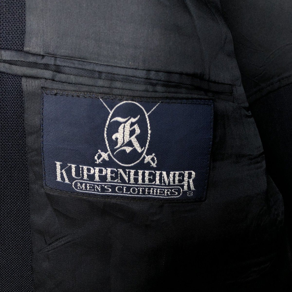 古着 KUPPENHEIMER 紺ブレザー テーラードジャケット USA製 メンズM