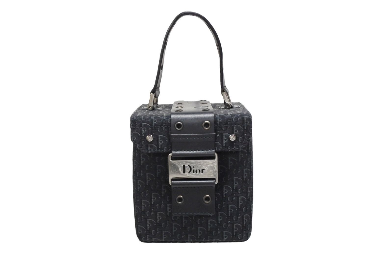 Christian Dior クリスチャンディオール バニティ ハンドバッグ ストリートシック トロッター ジャガード レザー 4b008675