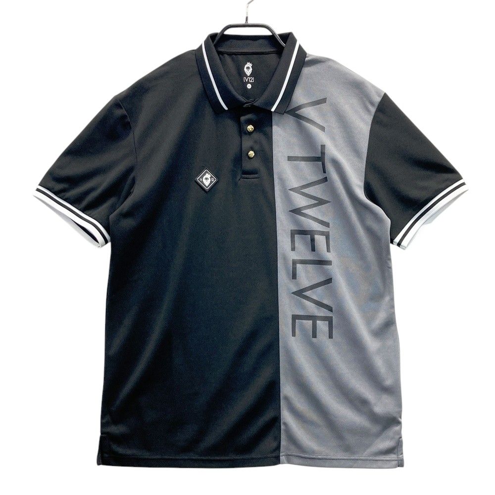 サイズ XL V12 ヴィトゥエルヴ 半袖ポロシャツ ブラック系 240101547057 ゴルフウェア メンズ ストスト