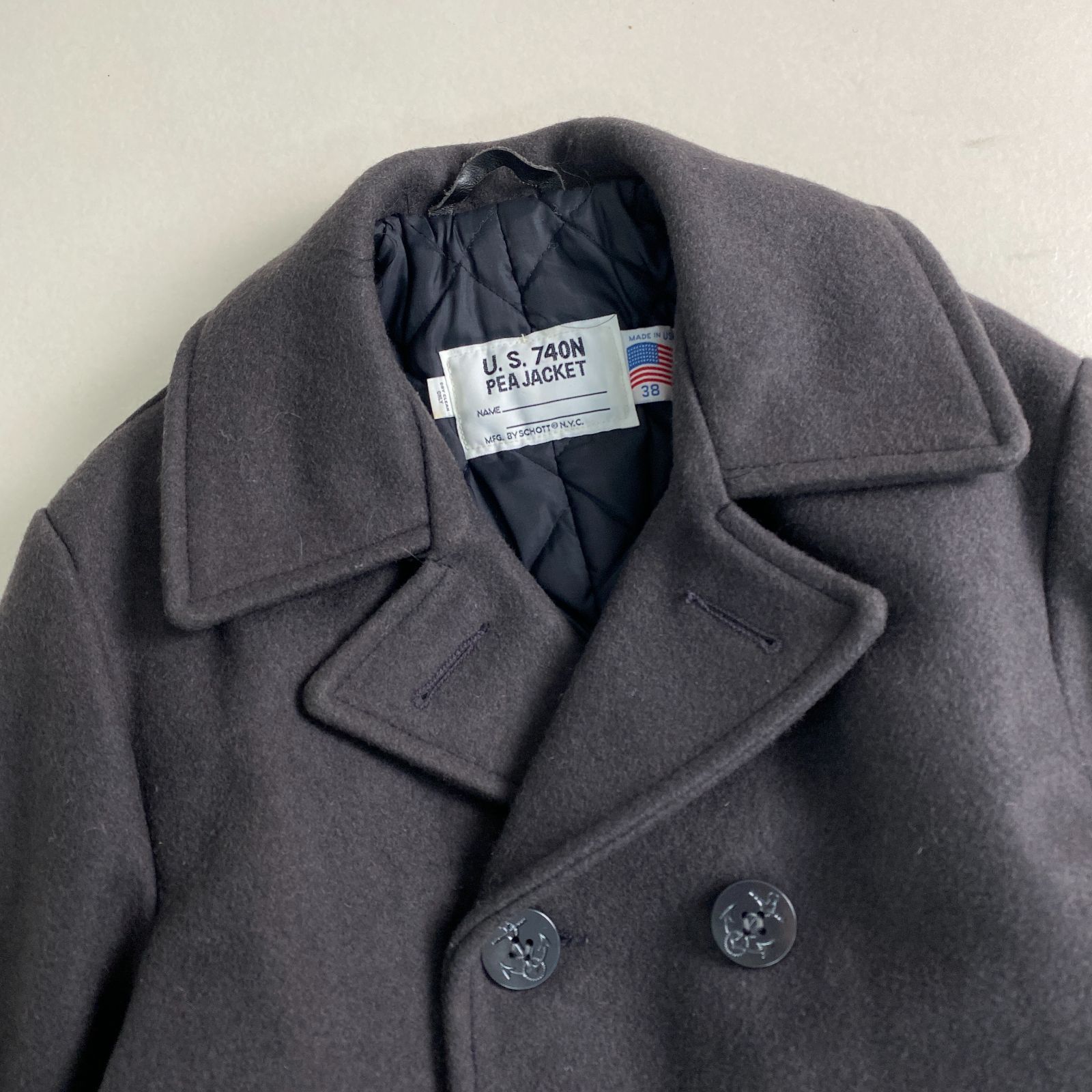 ショット ピーコート SCHOTT 740N USA製 中綿キルティング