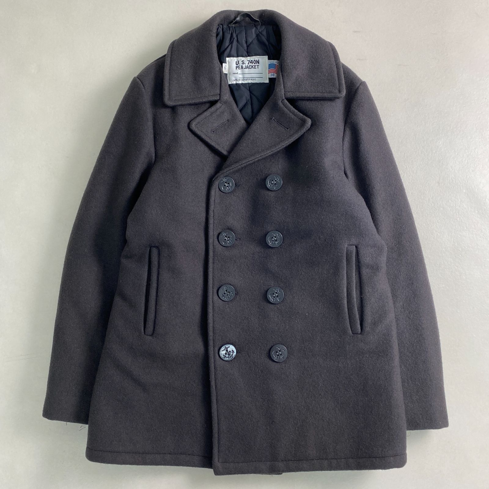 ショット ピーコート SCHOTT 740N USA製 中綿キルティング