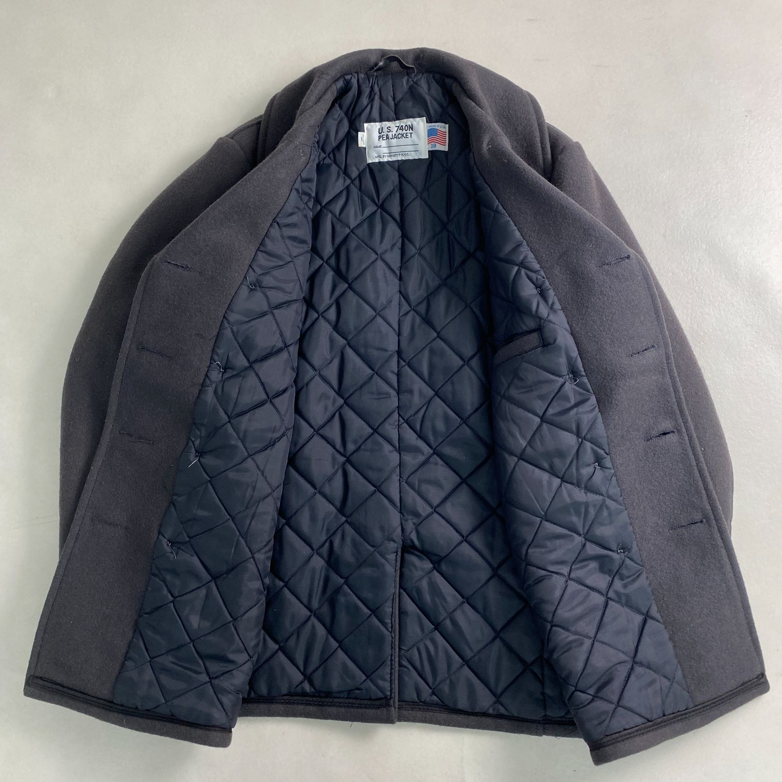ショット ピーコート SCHOTT 740N USA製 中綿キルティング