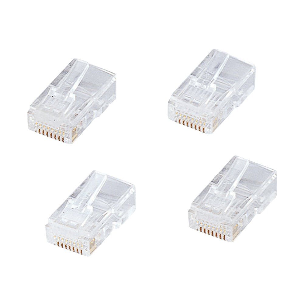 新品 サンワサプライ RJ-45コネクタ(CAT5e単線用) 100個 ADT-RJ45-100LN