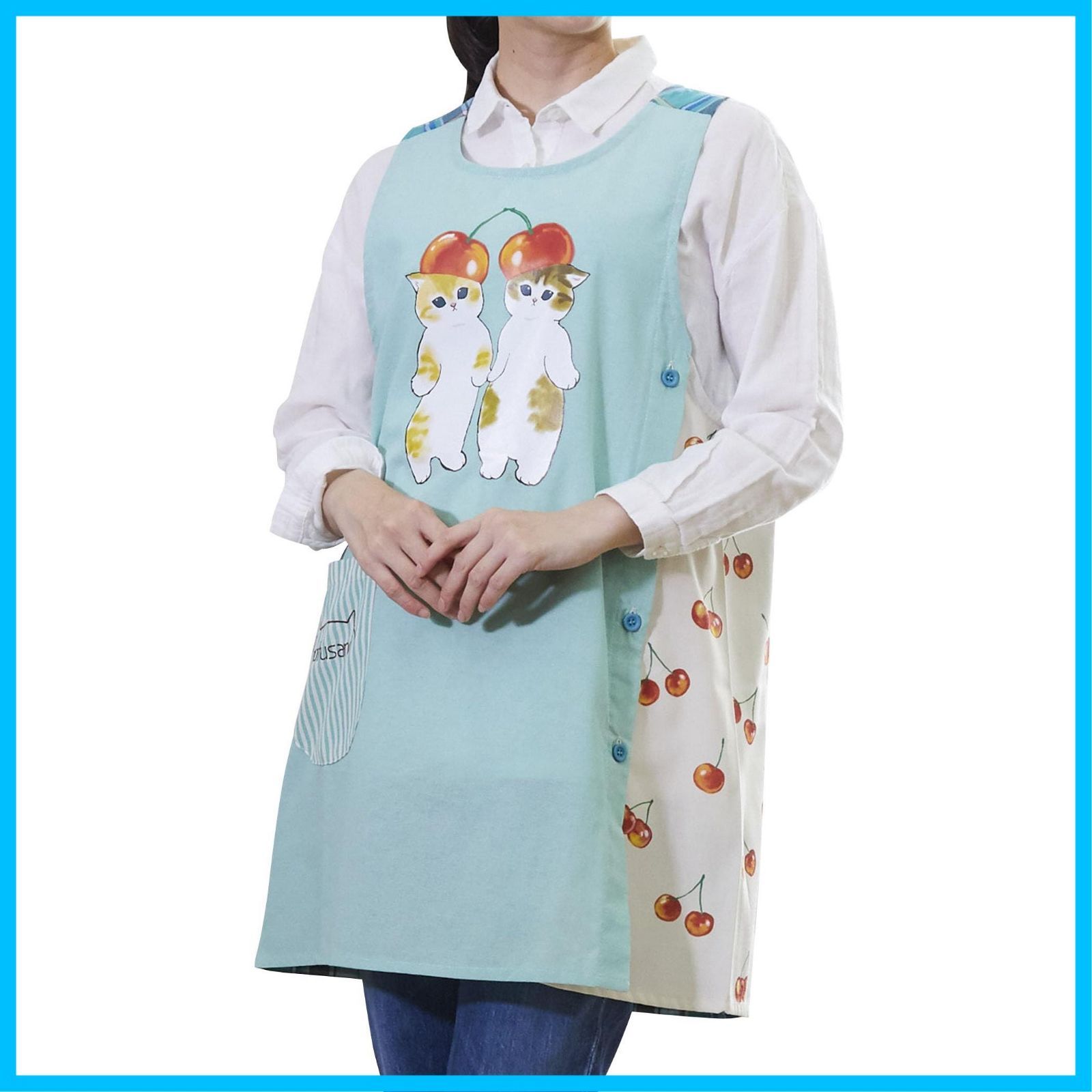 新着商品 飛馬日本 さくらんぼにゃんこ チュニックエプロン