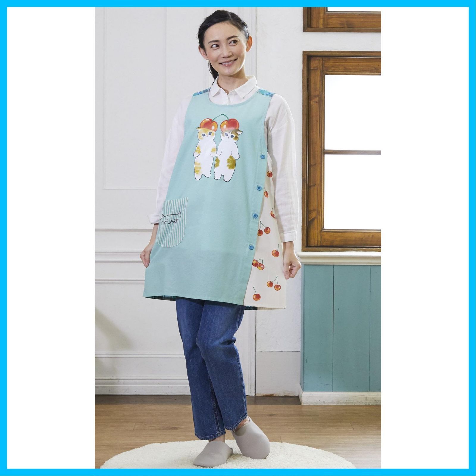 さくらんぼにゃんこ チュニックエプロン