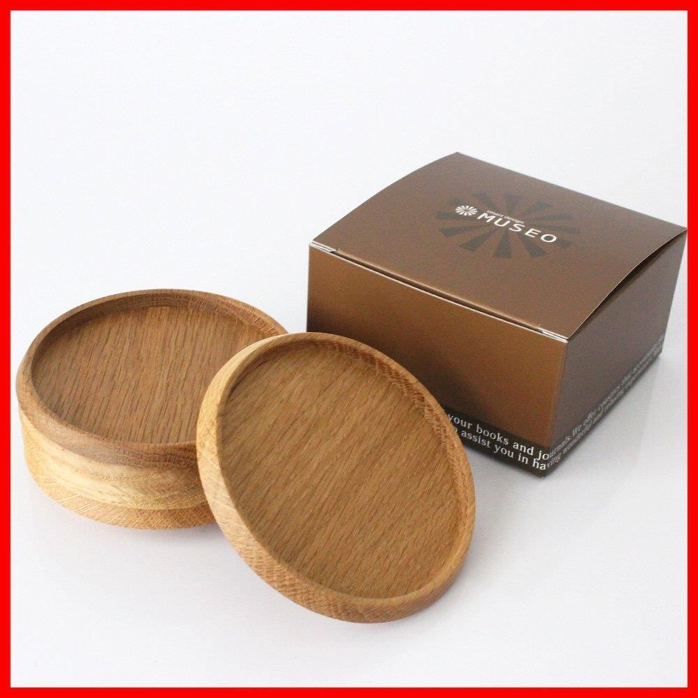 在庫 オーク 5枚セットBOX付 φ88 コースター ミュゼオ MUSEO