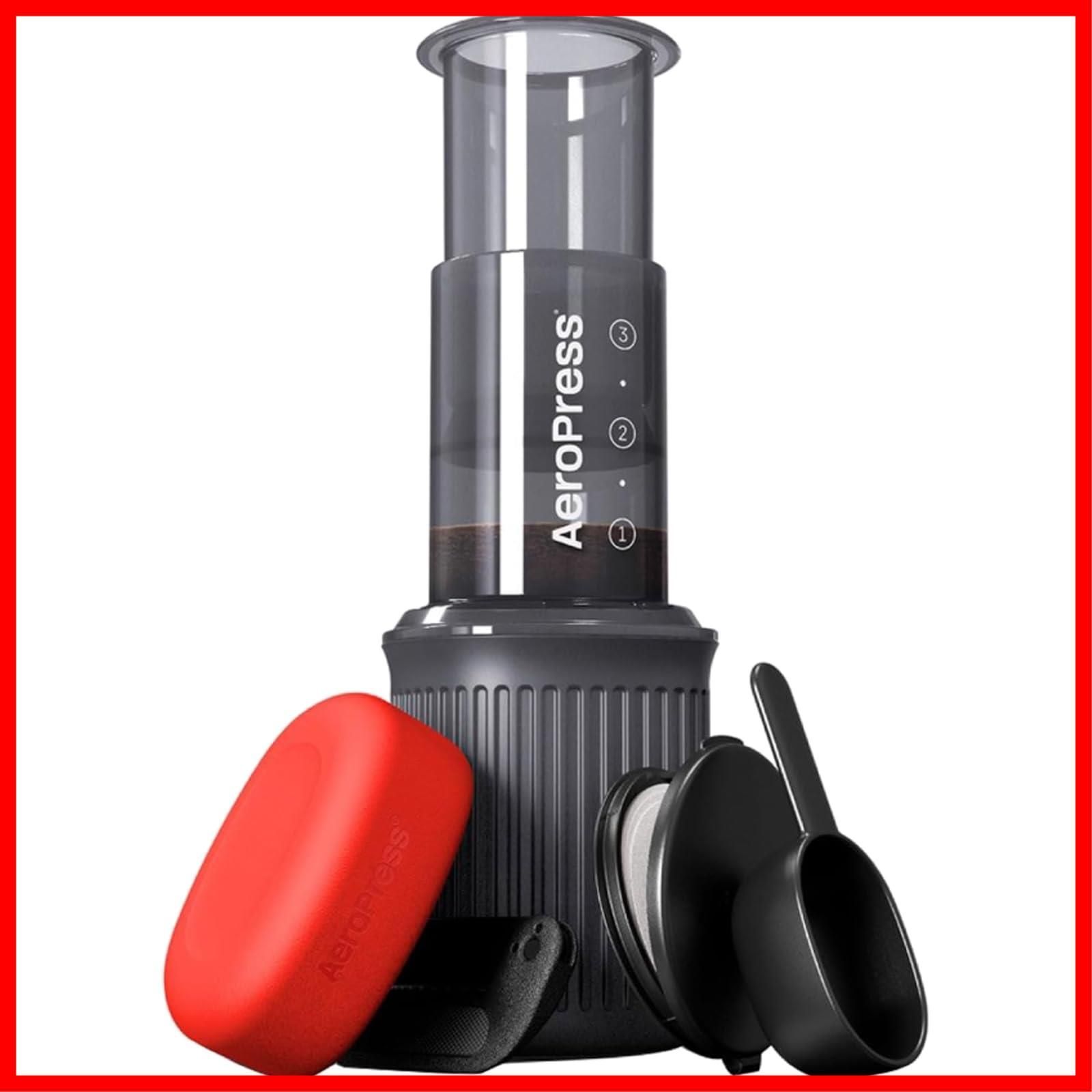 AeroPress 本体 エアロプレスゴー コーヒーメーカー エアロプレス フィルター付 フレンチプレス エスプレッソ アイスコーヒー アウトドア キャンプ 持ち運び コンパクト 圧力抽出 B55977