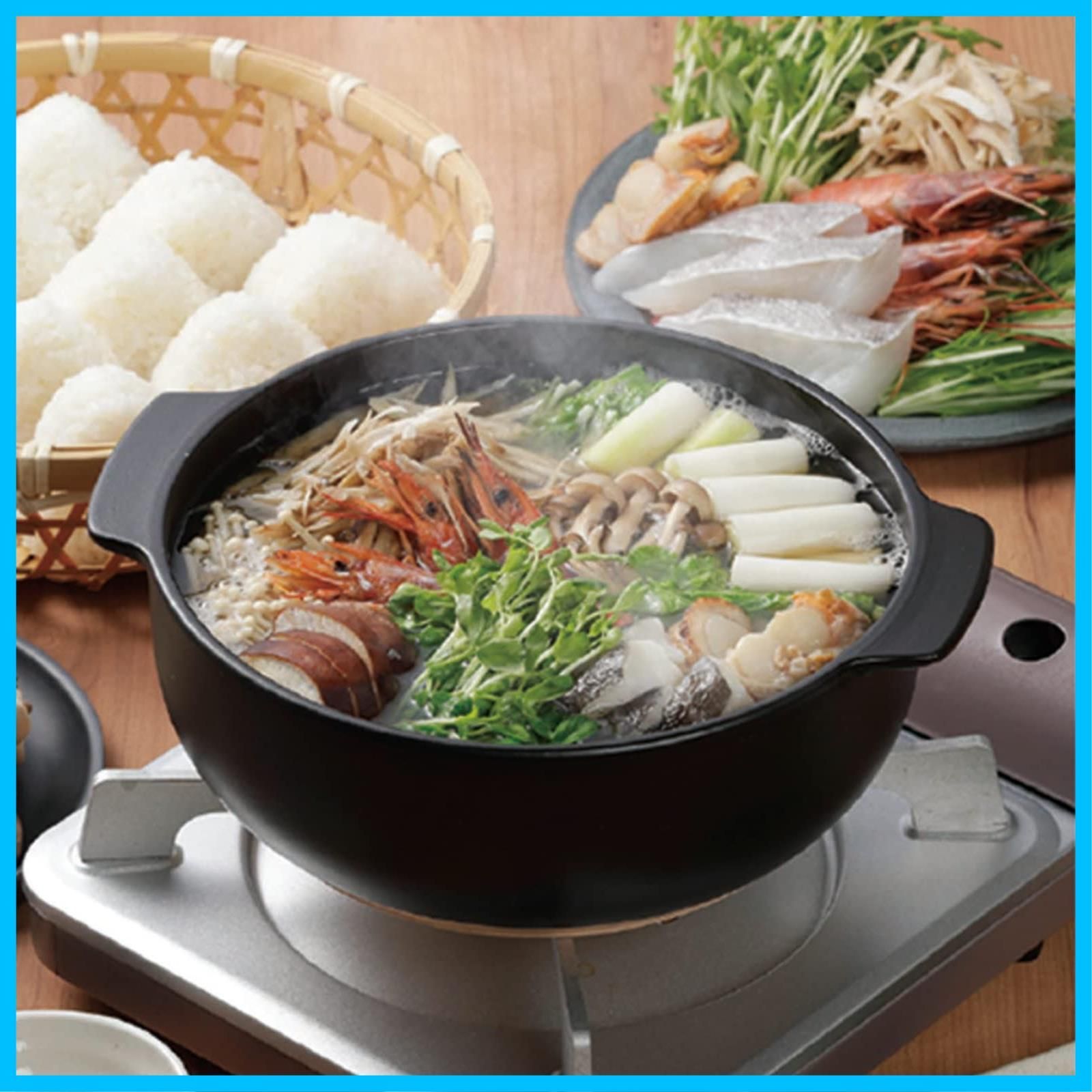 3-4人前 紺 モダンデザイン 8号 和洋どちらにも 保温性 余熱調理 土鍋 軽量 陶器 ペイント 粉体塗装 直火 電子レンジOK カクセー 菊粋 EW-02N WWW_OPDRERGINERDOGAN_COM