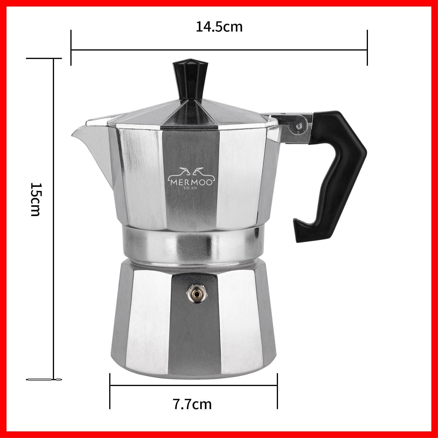 3Cup 直火エスプレッソメーカー 150ml モカポット メルムー イーラン アルミ コーヒーメーカー YILAN アウトドア コーヒー MERMOO エスプレッソマシン