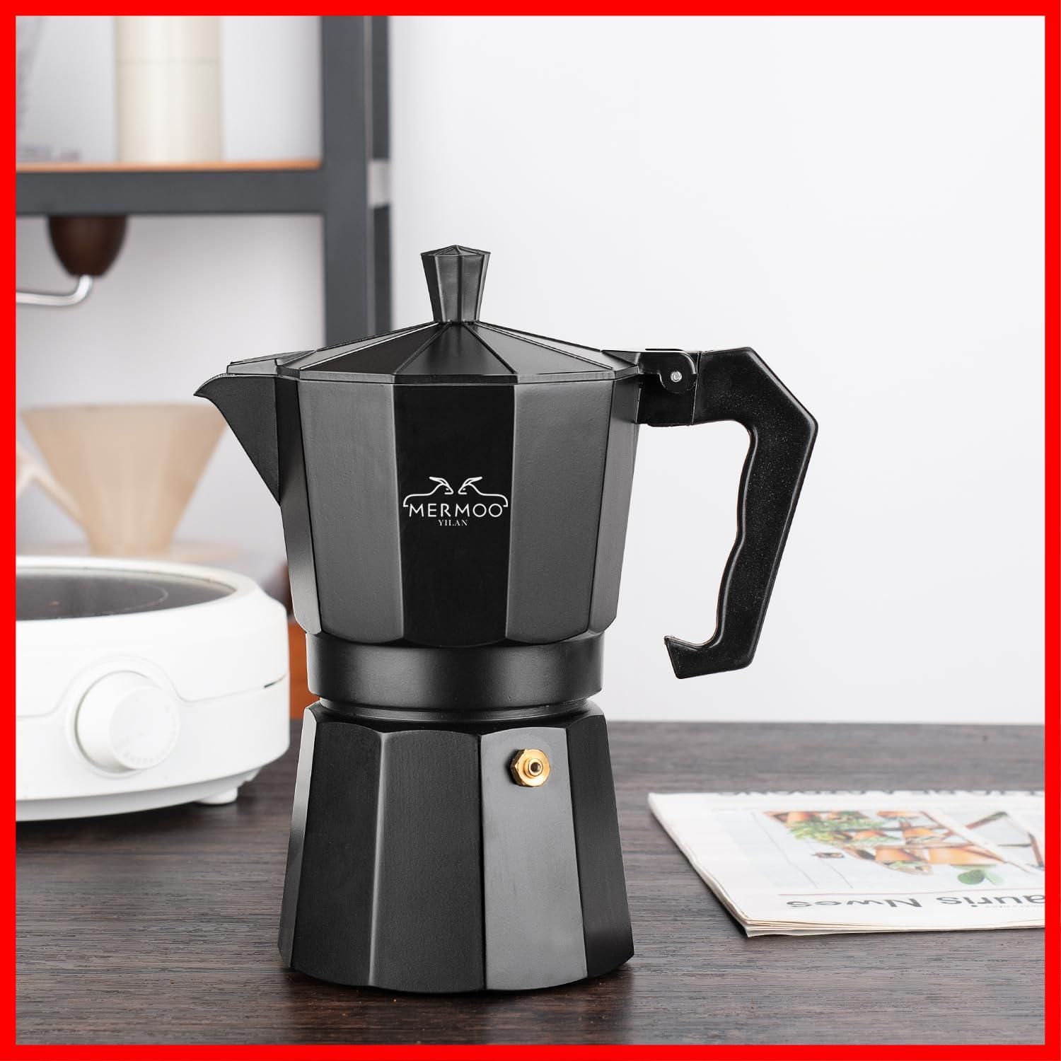 直火エスプレッソメーカー 6カップ 300ml ブラック メルムー イーラン モカポット アルミ YILAN コーヒーメーカー アウトドア MERMOO コーヒー エスプレッソマシン WWW_OPDRERGINERDOGAN_COM