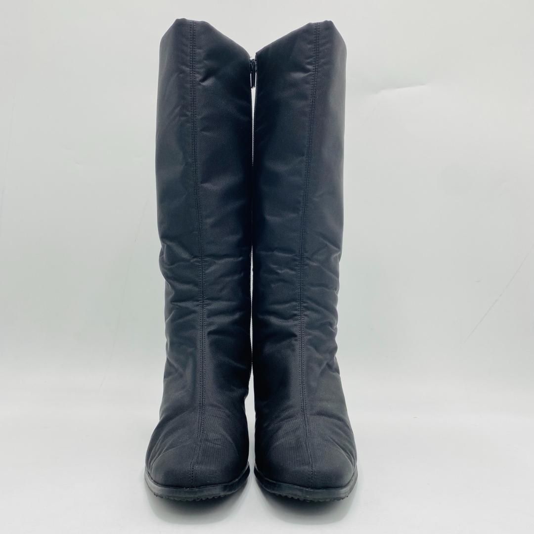 美品 銀座カネマツ ロングブーツ サイドジップ 24 黒 - メルカリ