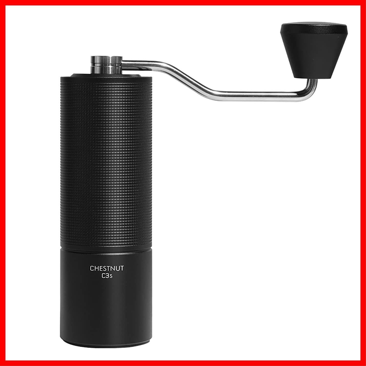 TIMEMORE 栗子C3S 手挽きコーヒーミル 手動式 コーヒーグラインダー ステンレス臼 粗さ調整 清掃しやすい タイムモア coffee grinder 家庭用 省力性 ダイヤモンド C3S-ブラック