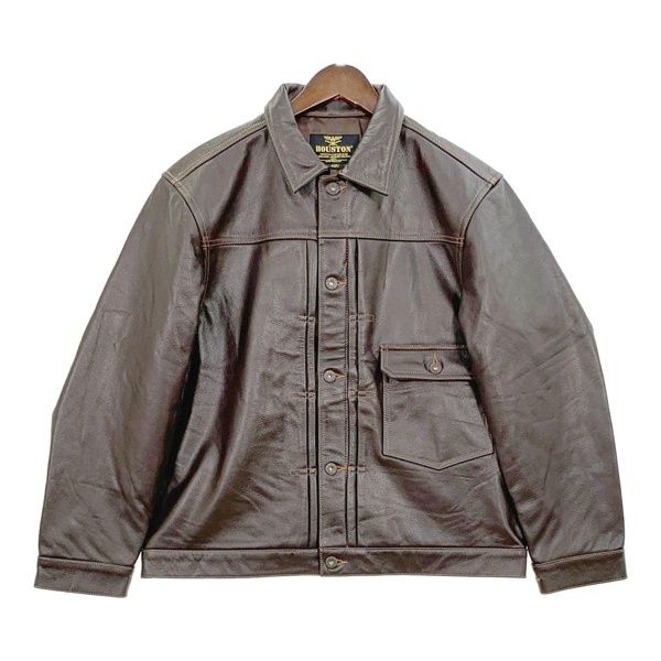 HOUSTON ヒューストン カウレザートラックジャケット 革ジャン COW