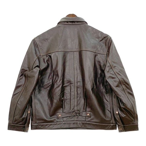 HOUSTON ヒューストン カウレザー　スポーツジャケット HOUSTON ヒューストン カウレザートラックジャケット 革ジャン COW