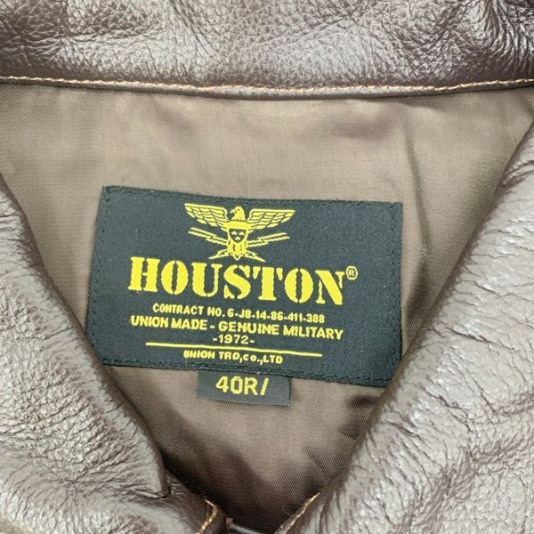 HOUSTON ヒューストン カウレザートラックジャケット 革ジャン COW