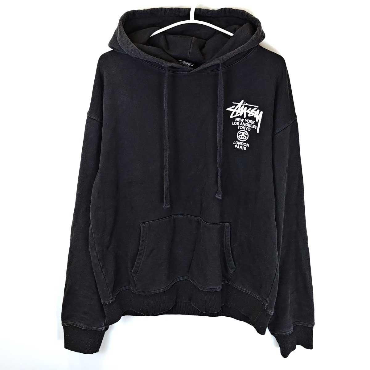 stussy (ステューシー) ジップアップパーカー ブラック サイズ:S 