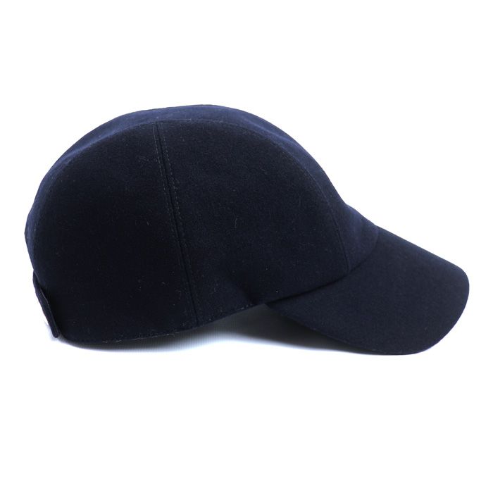 HERMES エルメス セリエボタン バック ロゴ キャップ ダークネイビー 60 ユニセックス